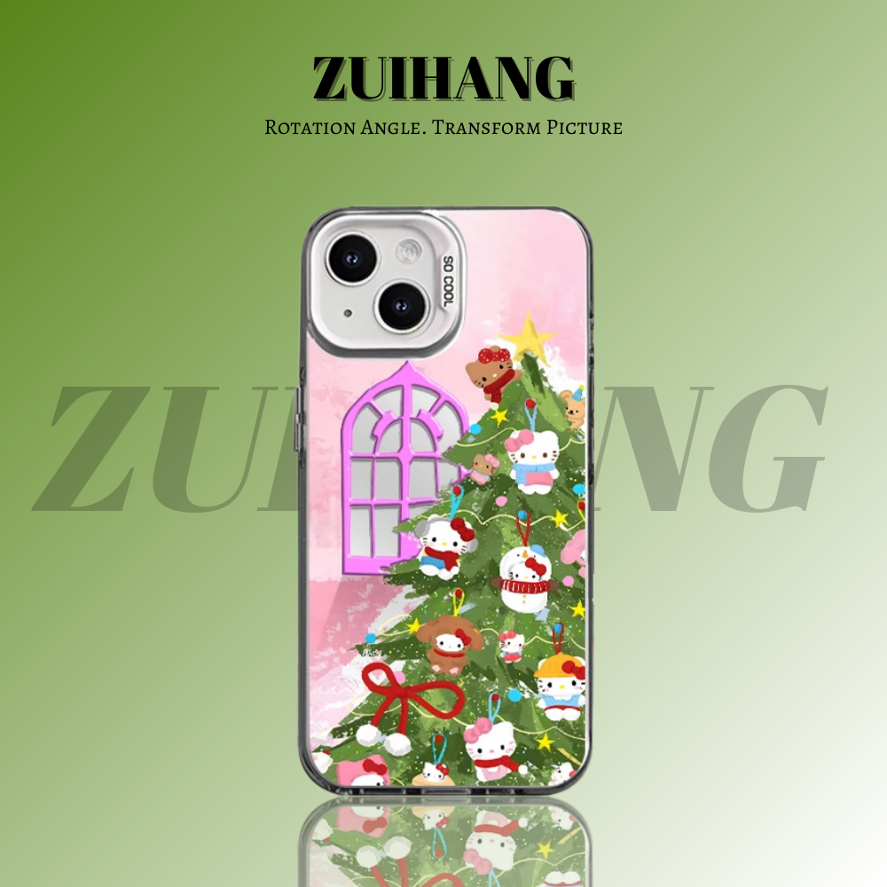 HelloKitty彩銀線條漸變防摔手機殼-ZUIHANG SHOP