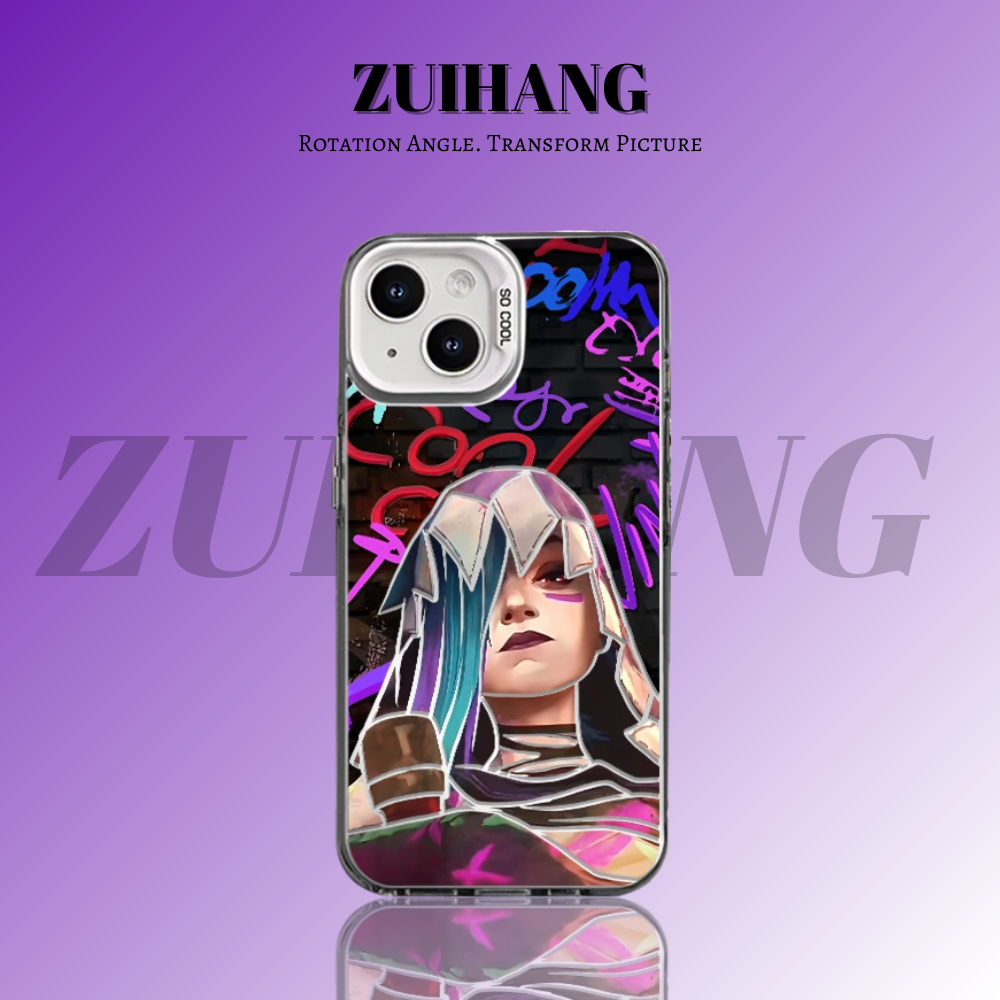 英雄聯盟：奧術彩銀線條漸變防摔手機殼-ZUIHANG SHOP