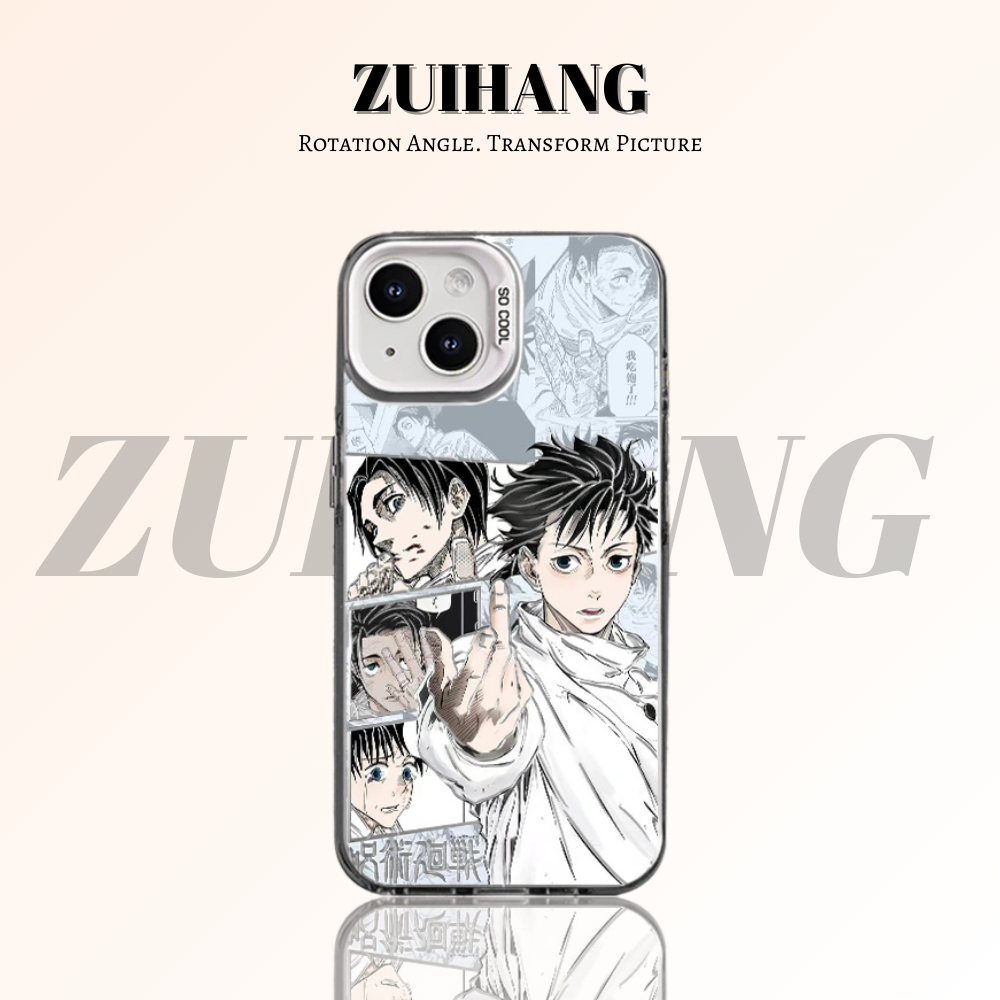 咒術迴戰彩銀線條漸變防摔手機殼-ZUIHANG SHOP