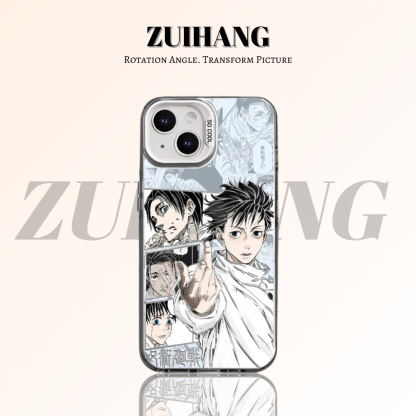 咒術迴戰彩銀線條漸變防摔手機殼-ZUIHANG SHOP