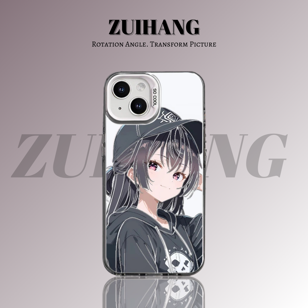 遮羞艾莉彩銀線條漸變防摔手機殼-ZUIHANG SHOP