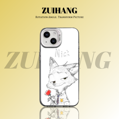 可愛卡通彩銀線條漸變防摔手機殼-ZUIHANG SHOP