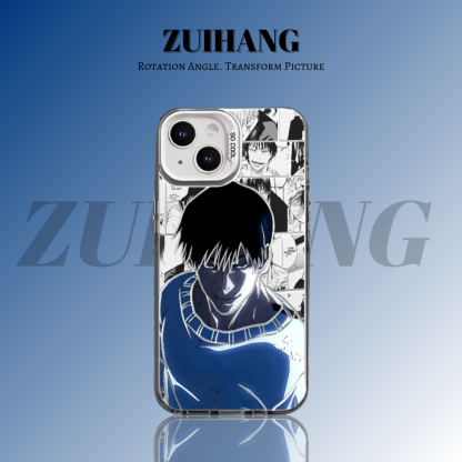 咒術迴戰彩銀線條漸變防摔手機殼-ZUIHANG SHOP