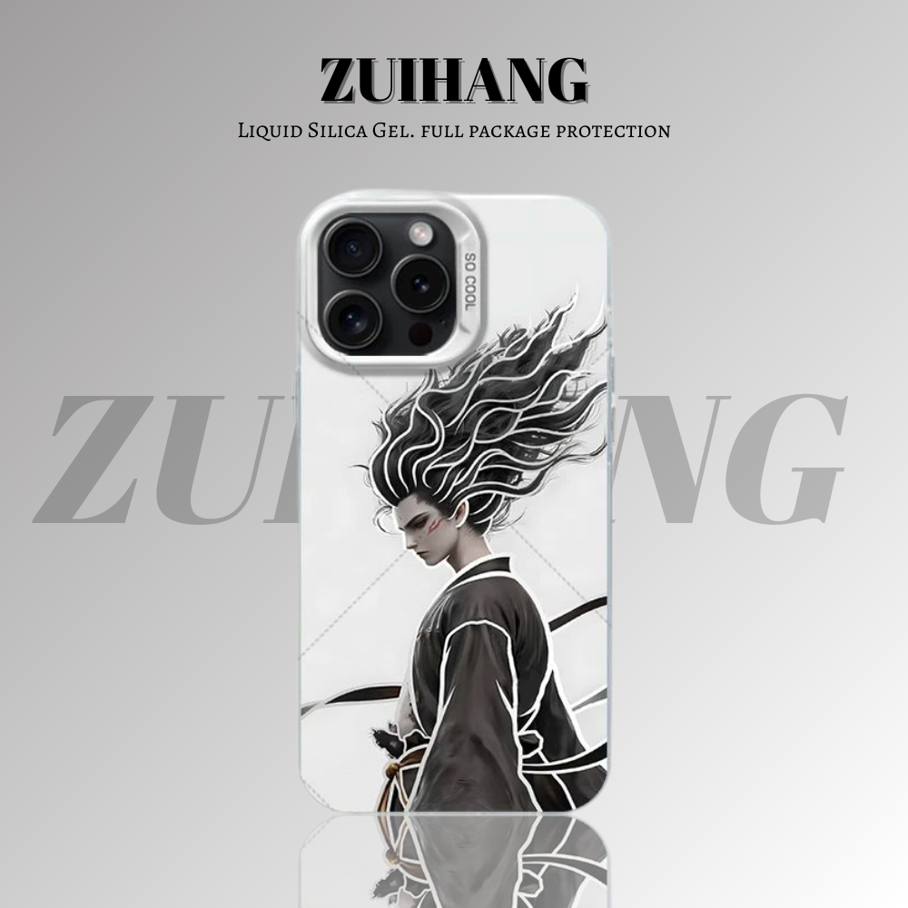 哪吒鬧海彩銀線條漸變防摔手機殼-ZUIHANG SHOP