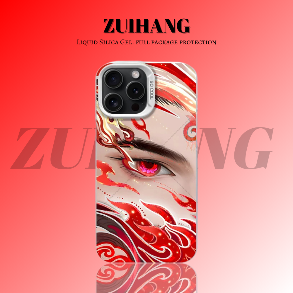 哪吒鬧海彩銀線條漸變防摔手機殼-ZUIHANG SHOP