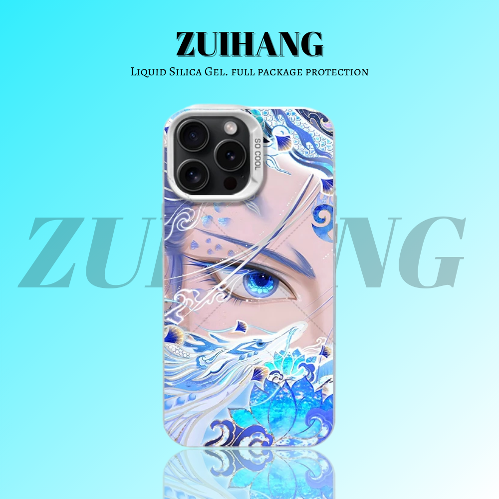 哪吒鬧海彩銀線條漸變防摔手機殼-ZUIHANG SHOP