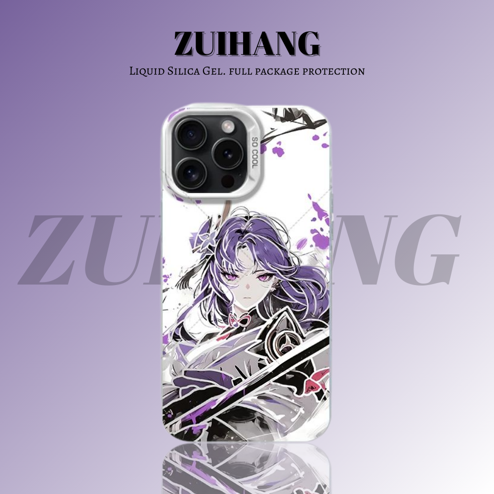 原神彩銀線條漸變防摔手機殼-ZUIHANG SHOP