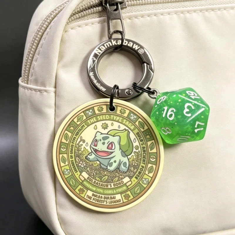 寶可夢陶瓷鑰匙圈｜D20面水晶骰子吊飾