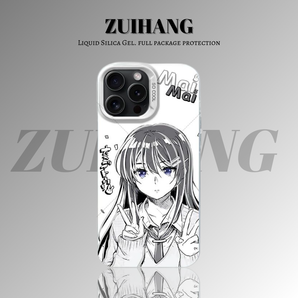 櫻島麻衣彩銀線條漸變防摔手機殼-ZUIHANG SHOP