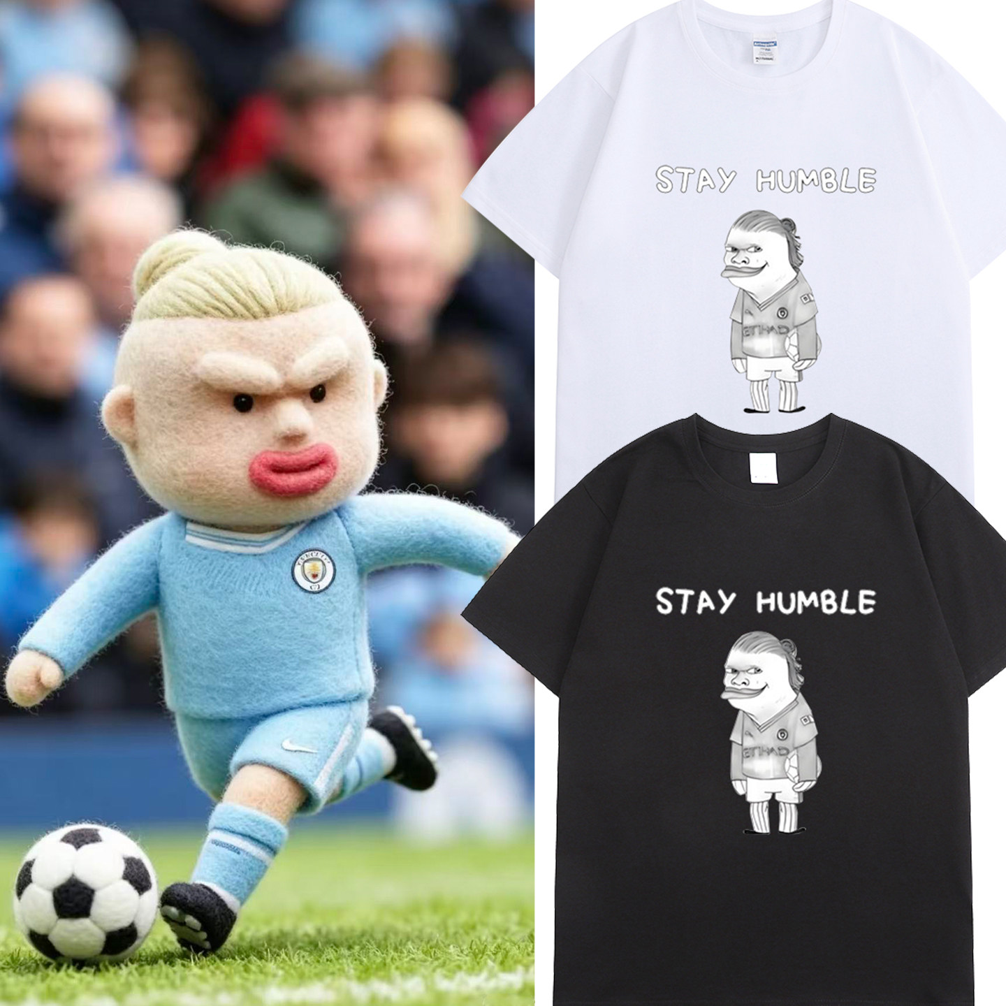 哈蘭德 STAY HUMBLE 純棉短袖T恤