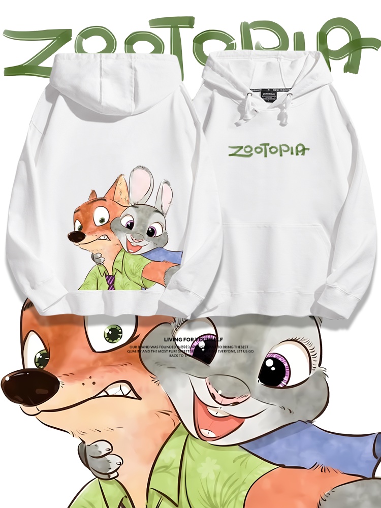 動物方城市 2025秋冬新款 親子情侶男女連帽衛衣