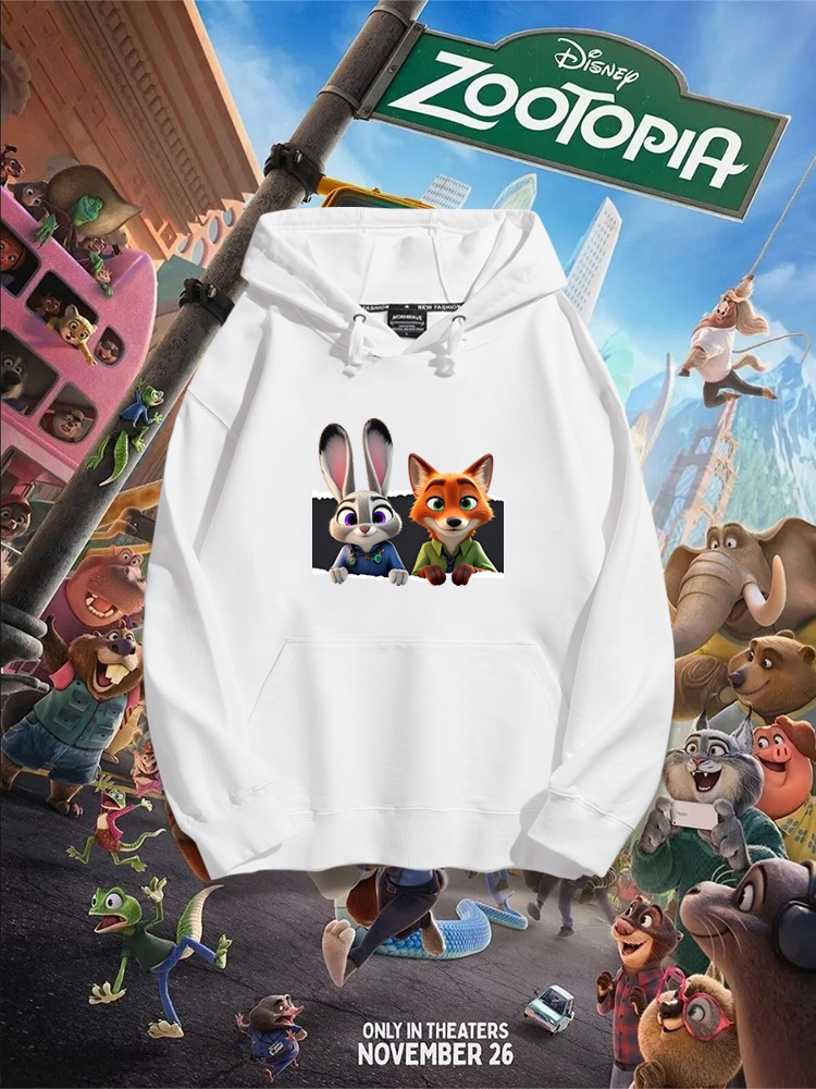 動物方城市 2025秋冬新款 親子情侶男女連帽衛衣