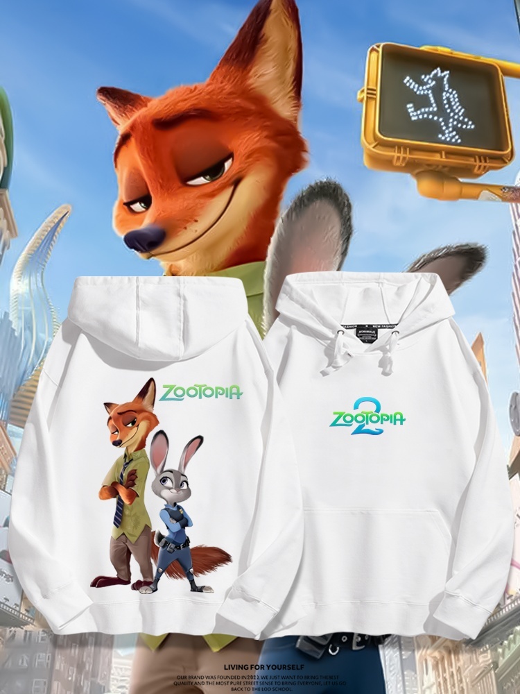 動物方城市 2025秋冬新款 親子情侶男女連帽衛衣