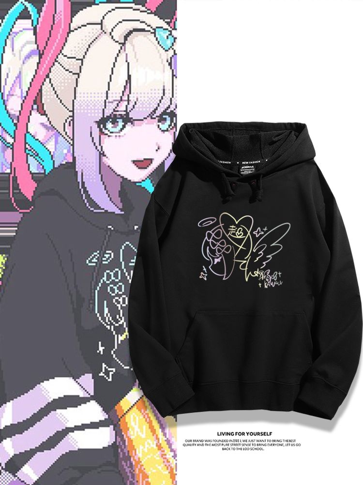 主播女孩重度依賴 2025秋冬新款 親子情侶裝連帽衛衣