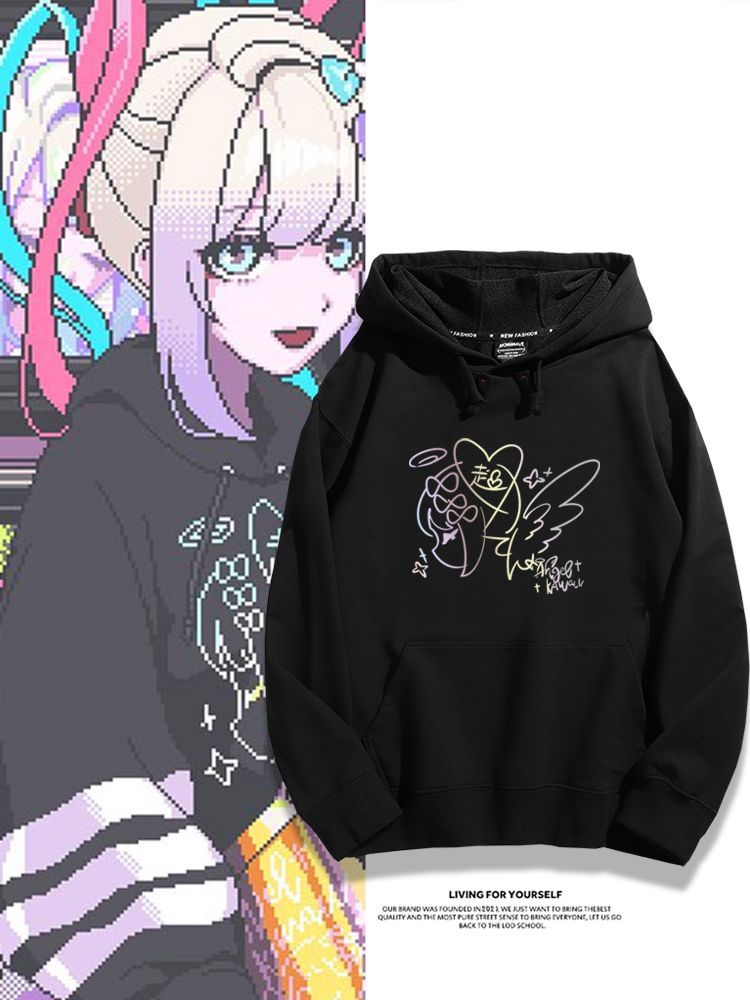 主播女孩重度依賴 2025秋冬新款 親子情侶裝連帽衛衣