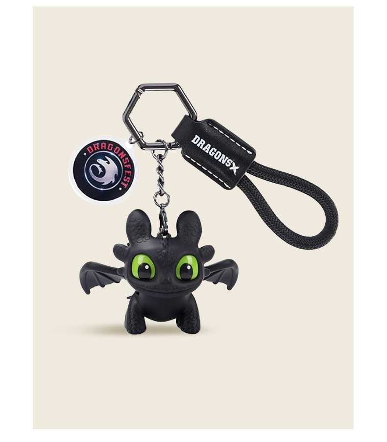 馴龍高手 無牙仔原創鑰匙圈 夜煞動翅膀掛件