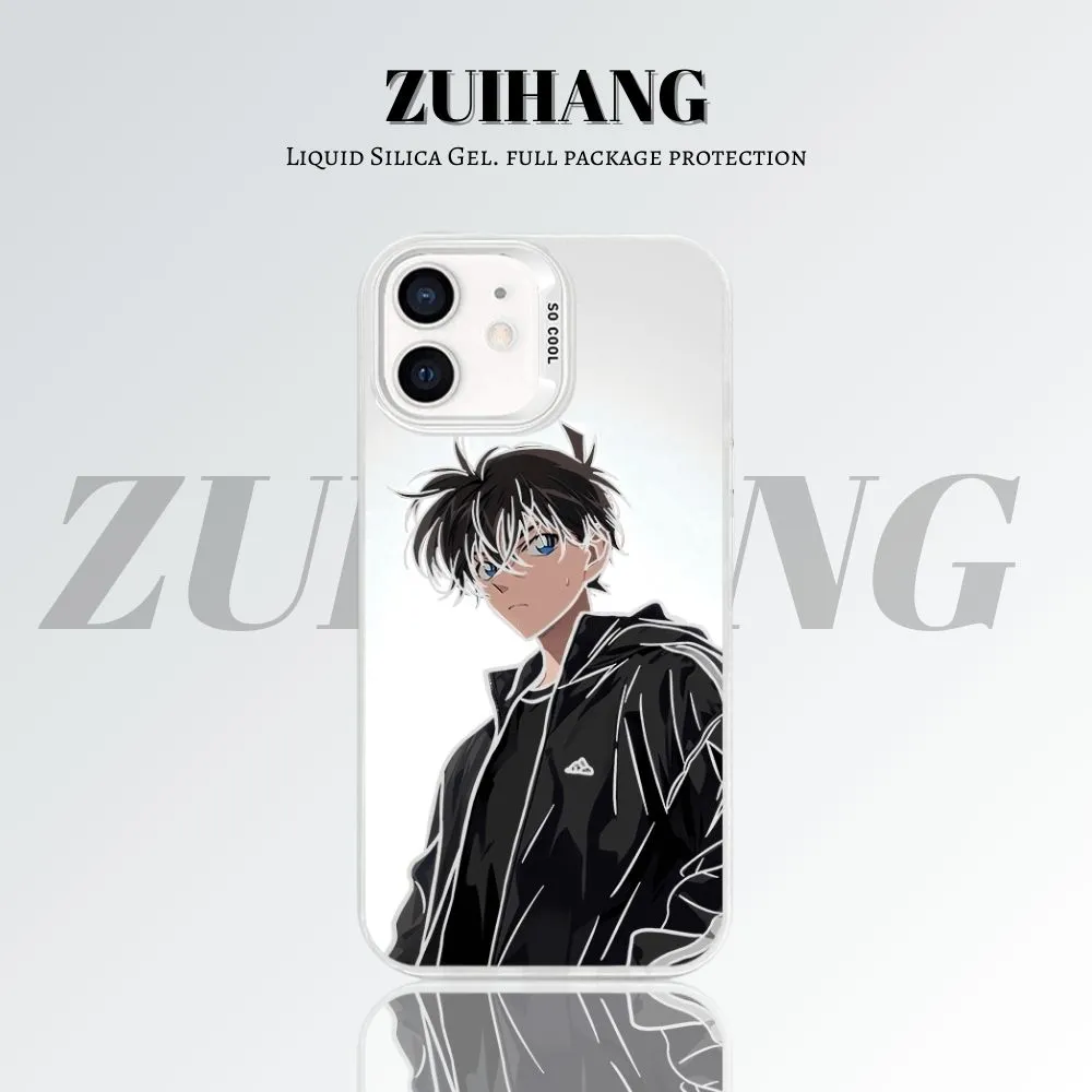 名偵探柯南彩銀線條漸變防摔手機殼-ZUIHANG SHOP