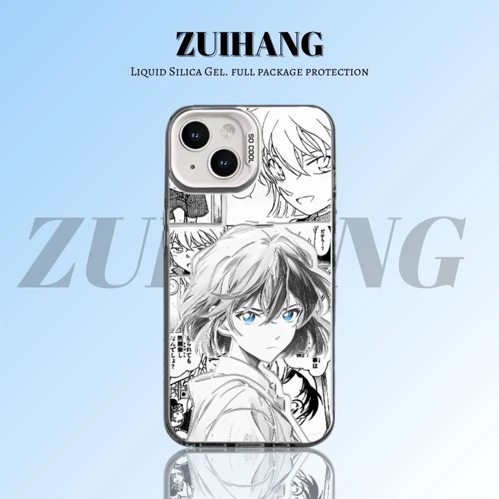 名偵探柯南彩銀線條漸變防摔手機殼-ZUIHANG SHOP