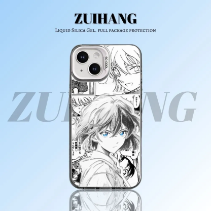 名偵探柯南彩銀線條漸變防摔手機殼-ZUIHANG SHOP