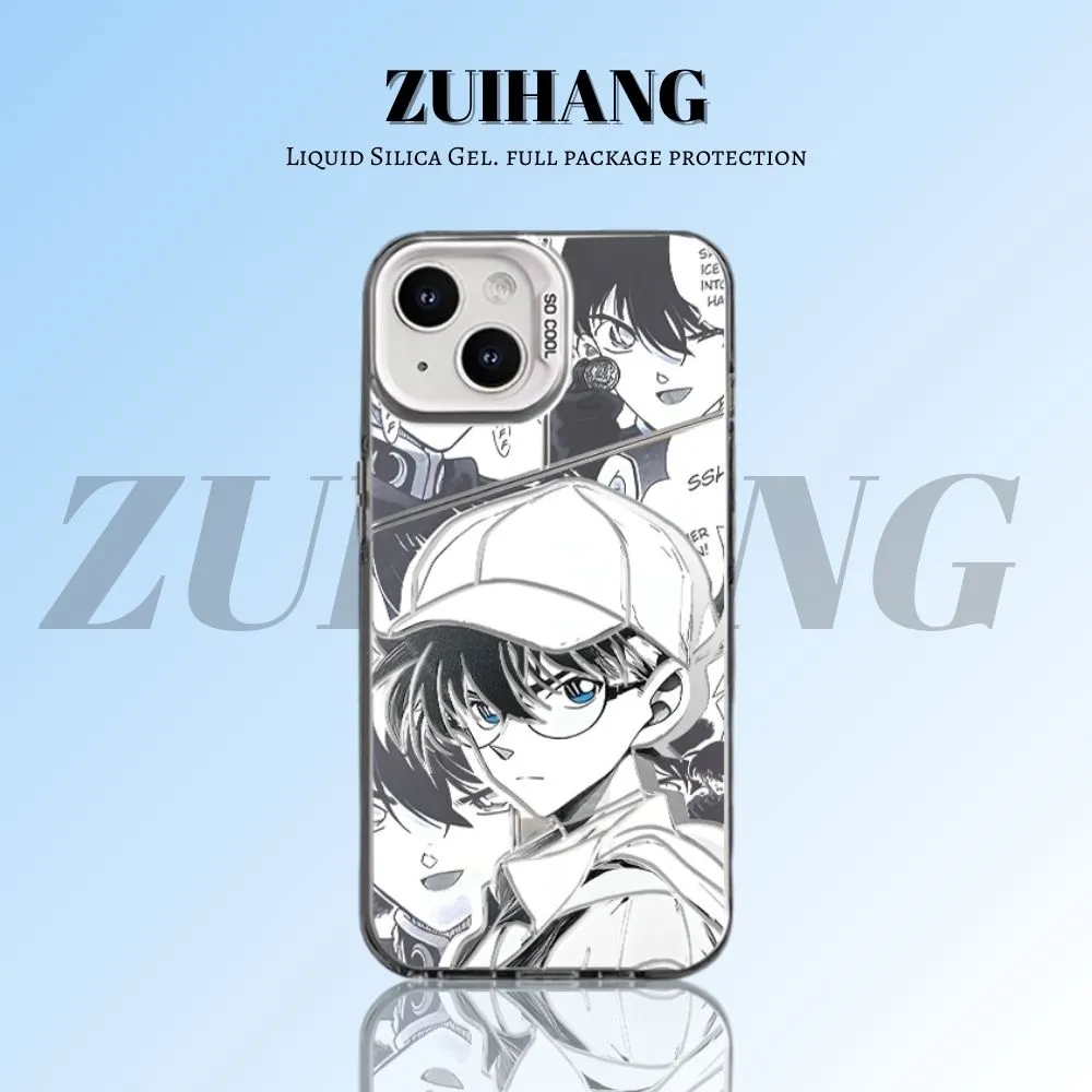 名偵探柯南彩銀線條漸變防摔手機殼-ZUIHANG SHOP