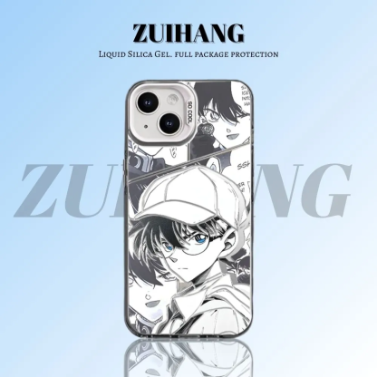 名偵探柯南彩銀線條漸變防摔手機殼-ZUIHANG SHOP