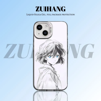 名偵探柯南彩銀線條漸變防摔手機殼-ZUIHANG SHOP