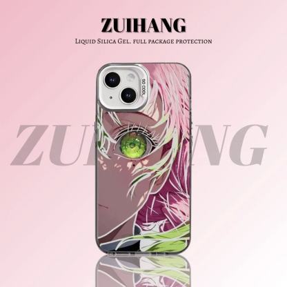 鬼滅之刃 極光彩銀 線條漸變防摔手機殼-ZUIHANG SHOP