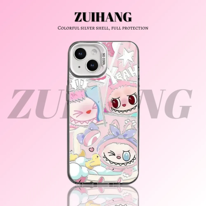 labubu 彩銀線條漸變防摔手機殼-ZUIHANG SHOP