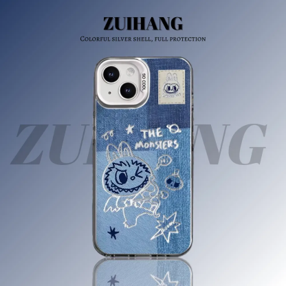 labubu 彩銀線條漸變防摔手機殼-ZUIHANG SHOP