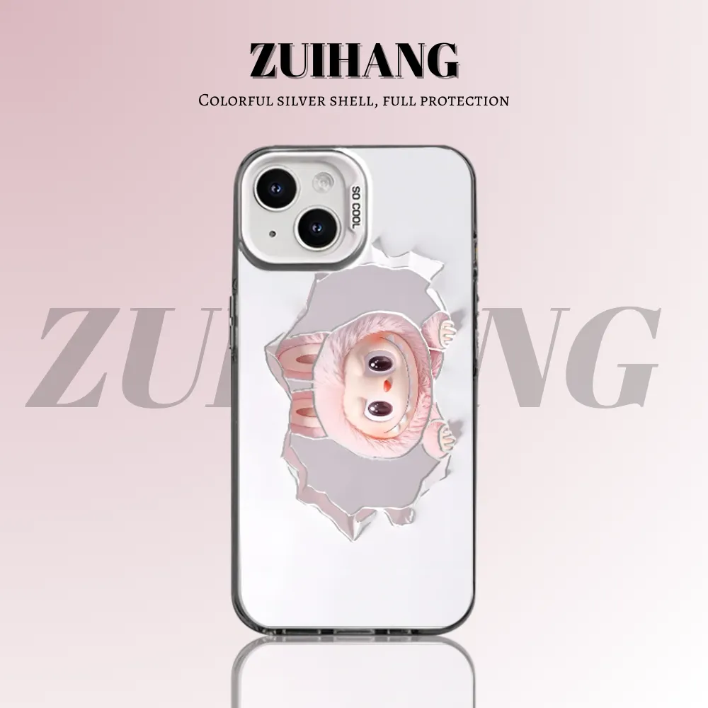labubu 彩銀線條漸變防摔手機殼-ZUIHANG SHOP