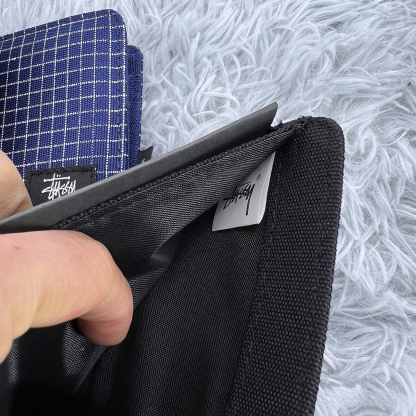 斯圖西潮牌皮夾 潮牌牛津布短版錢包