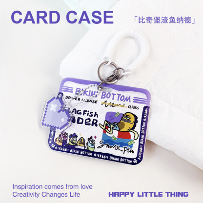 原創可愛比奇堡渣魚納德 動漫鑰匙圈悠游卡套