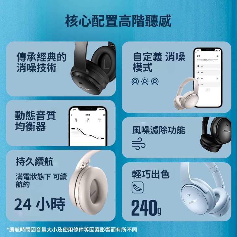 Bose QC45二代無線藍牙頭戴式降噪耳機 - 卓越主動消噪技術