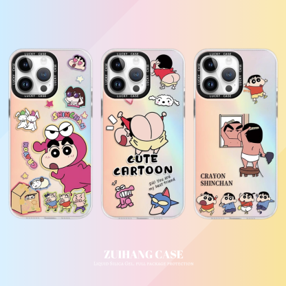蠟筆小新極光鐳射防摔手機殼-ZUIHANG SHOP