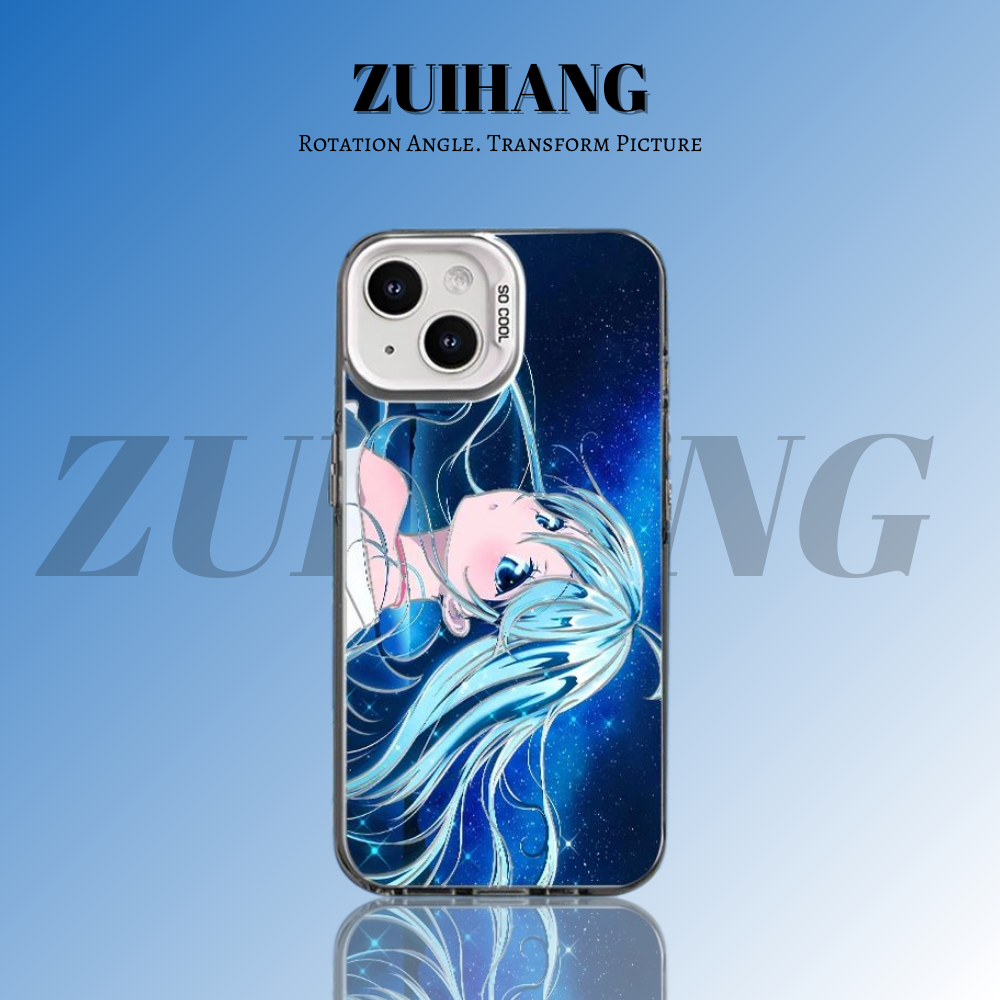 初音未來彩銀線條漸變防摔手機殼-ZUIHANG SHOP