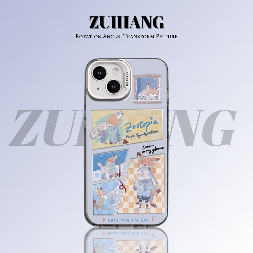 可愛卡通彩銀線條漸變防摔手機殼-ZUIHANG SHOP