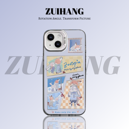 可愛卡通彩銀線條漸變防摔手機殼-ZUIHANG SHOP