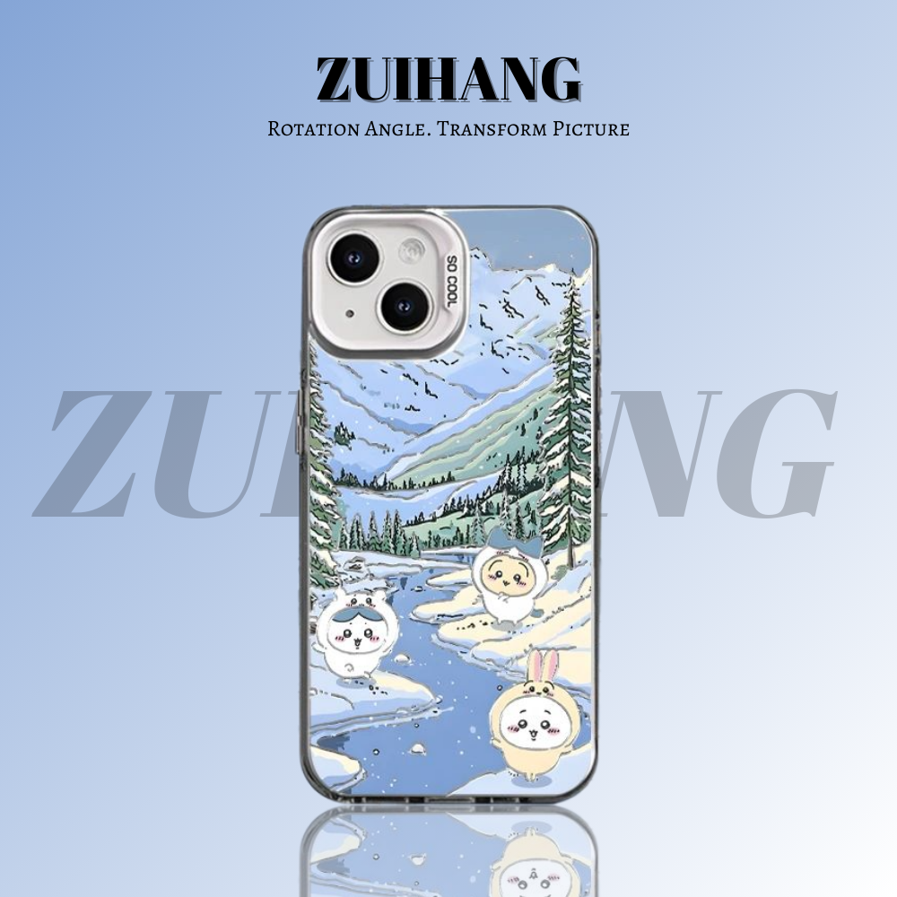 Chiikawa彩銀線條漸變防摔手機殼-ZUIHANG SHOP