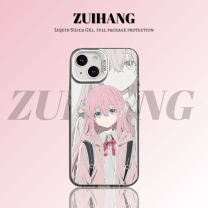 孤獨搖滾彩銀線條漸變防摔手機殼