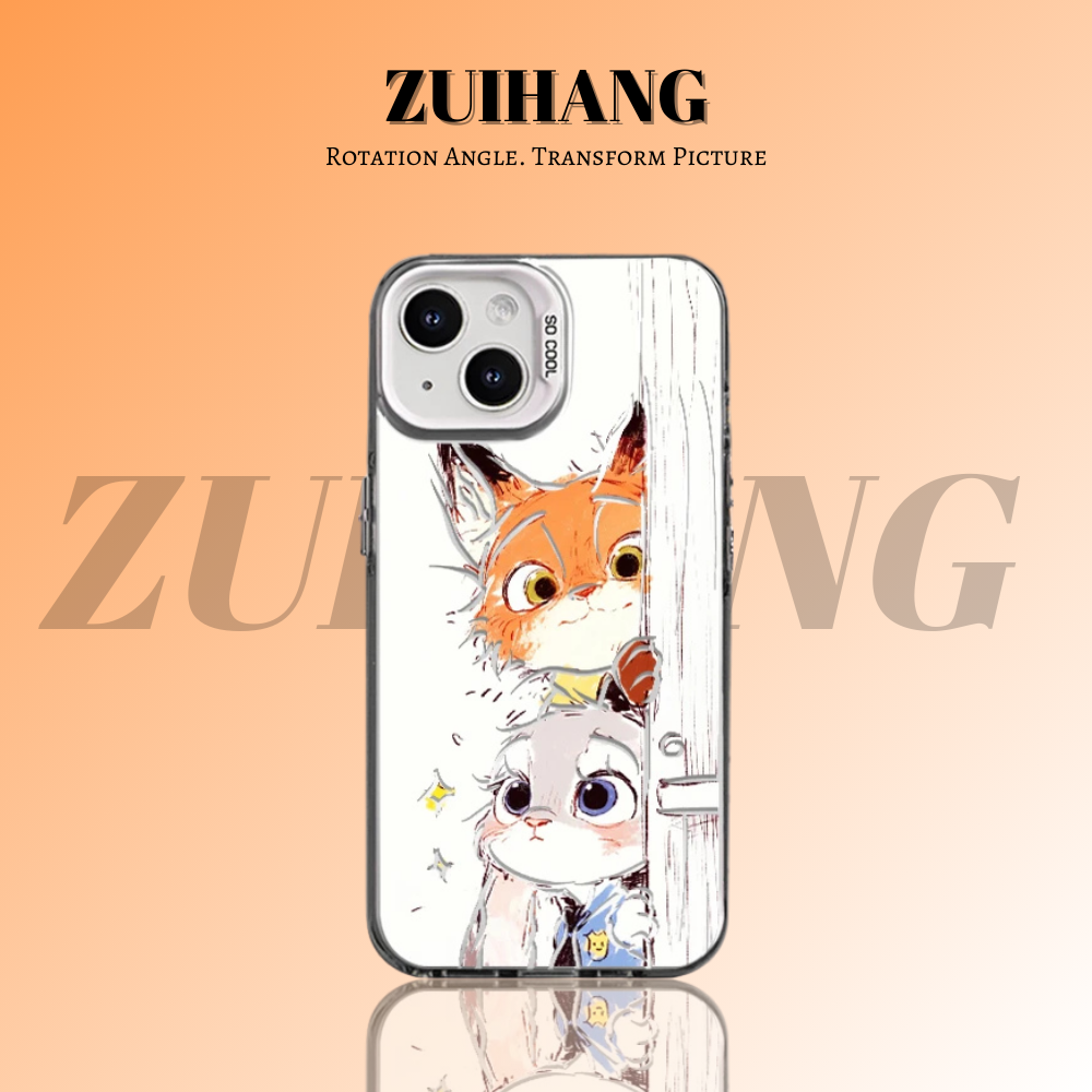 可愛卡通彩銀線條漸變防摔手機殼-ZUIHANG SHOP