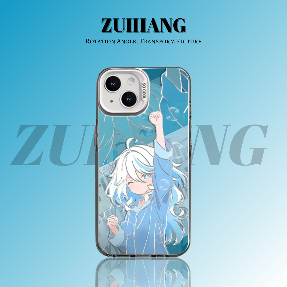 原神彩銀線條漸變防摔手機殼-ZUIHANG SHOP