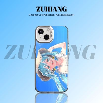 初音未來彩銀線條漸變防摔手機殼-ZUIHANG SHOP