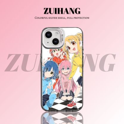 孤獨搖滾彩銀線條漸變防摔手機殼
