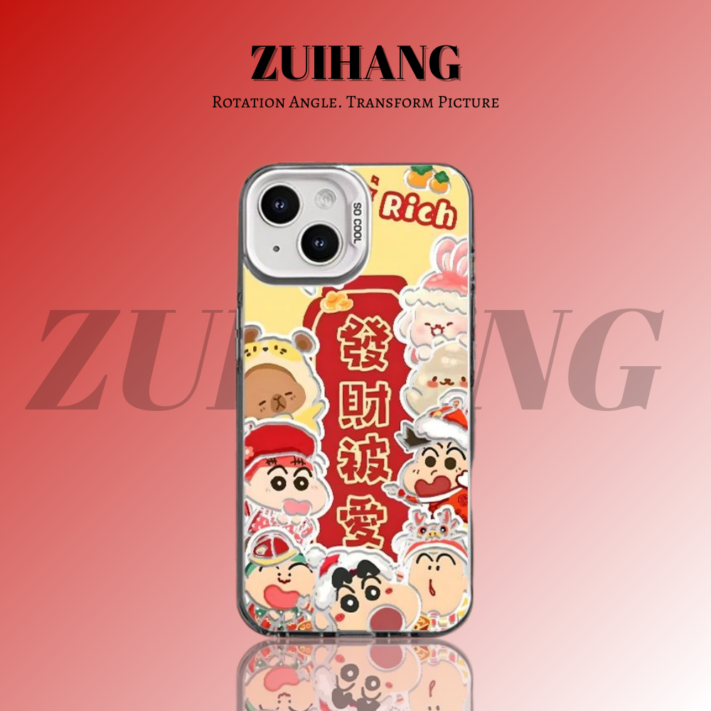 蠟筆小新彩銀防摔手機殼-ZUIHANG SHOP