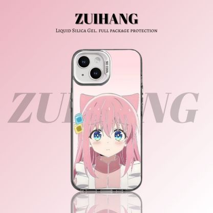 孤獨搖滾彩銀線條漸變防摔手機殼