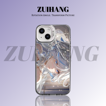 原神彩銀線條漸變防摔手機殼-ZUIHANG SHOP