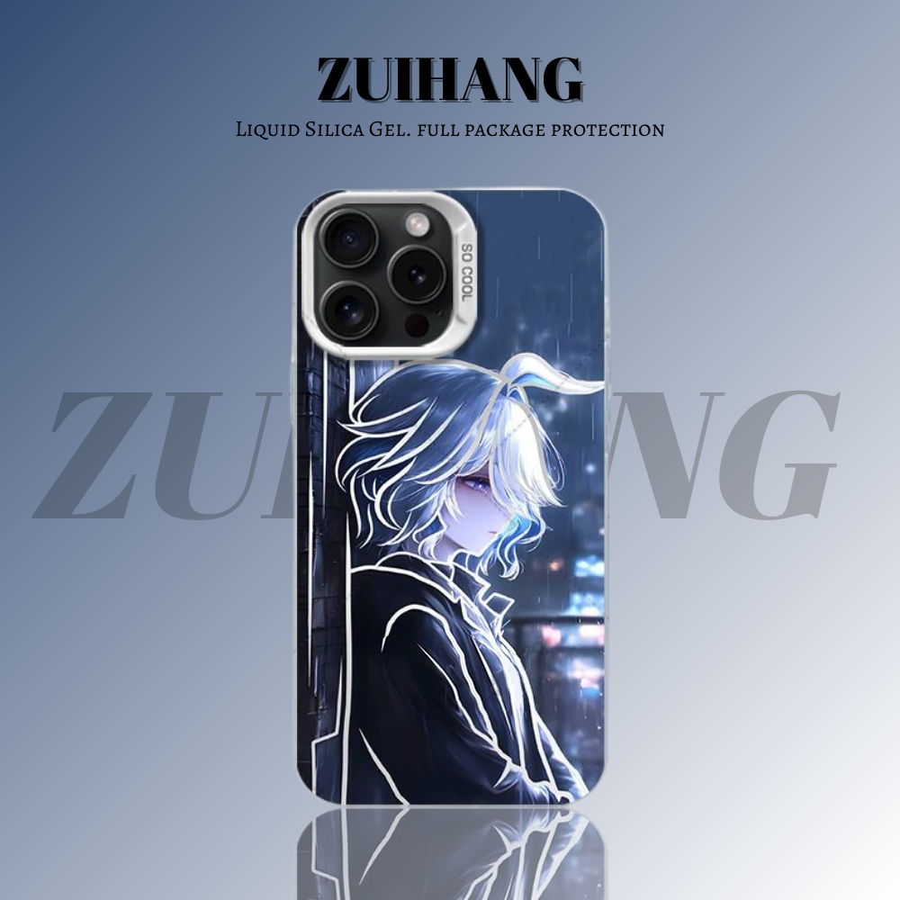 原神彩銀線條漸變防摔手機殼-ZUIHANG SHOP