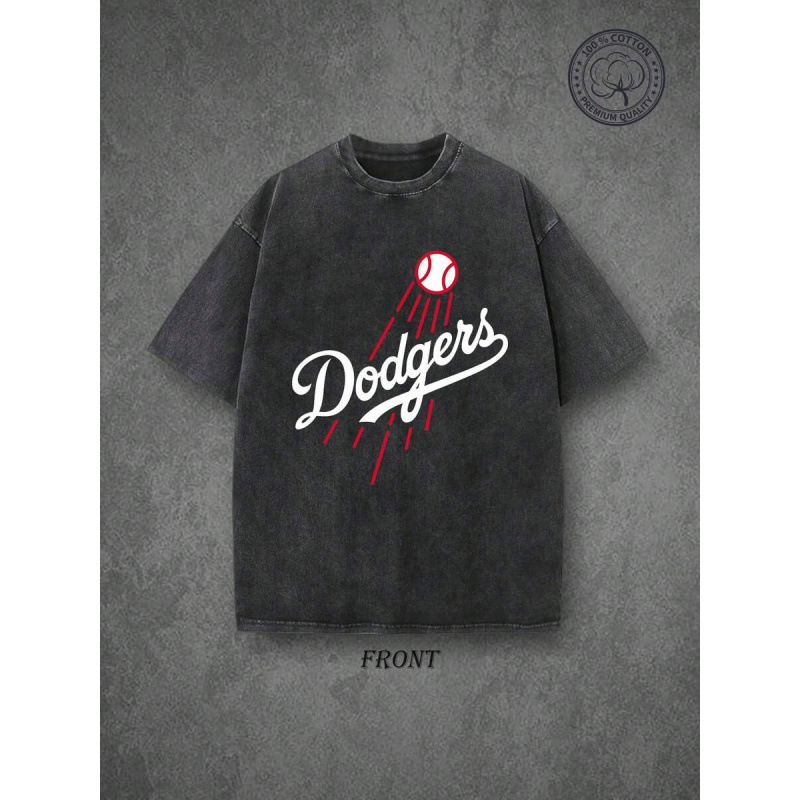 道奇隊 Dodgers 美式复古水洗做舊T恤