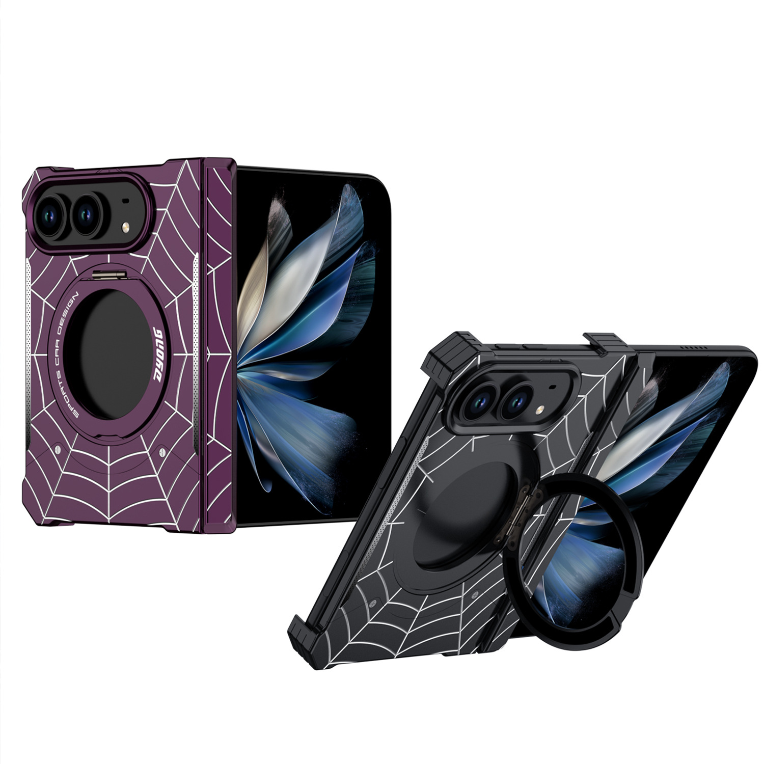 iPhone Duo 蜘蛛系列手機殼｜金屬防摔無邊框・360°中軸防護