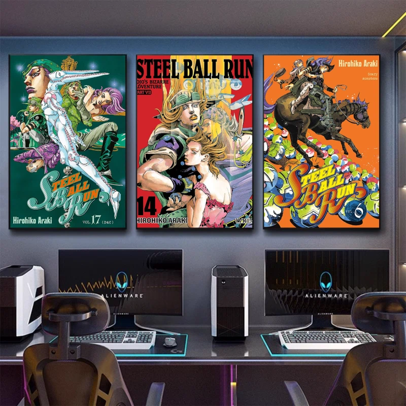 JOJO 飆馬野郎海報掛畫｜Steel Ball Run 動漫裝飾畫・收藏壁飾